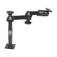 RAM-VP-SW1-47 :: RAM Tele-Pole with 4" And 7" Poles, Double Swing Arms And Round Plate