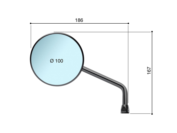 Rizoma BS250B Dimensions