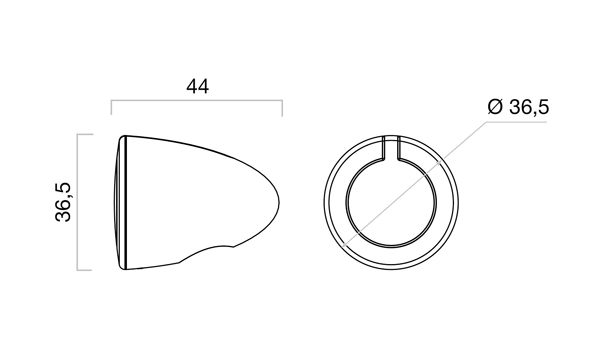 Rizoma FR160 Dimensions