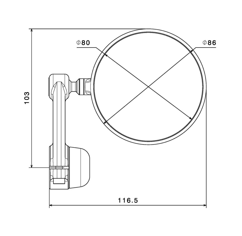 Rizoma BS303 Dimensions