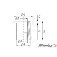Puig Universal Wellnuts M5 (Black) - Single