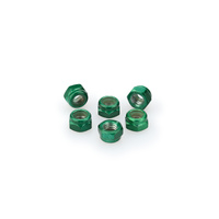 Puig Blister 6 Locknut M5 (Green)