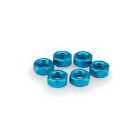 Puig Blister 6 Nuts M6 (Blue)