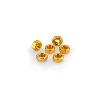 Puig Blister 6 Nuts M6 (Gold)