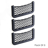 Pyramid Self Adhesive Storage Pocket Black - Pack Of 3 (Small)