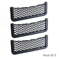 Pyramid Self Adhesive Storage Pocket Black Pack Of 3 (Large)