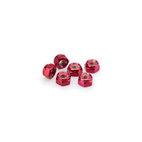 Puig Blister 6 Locknut M8 (Red)