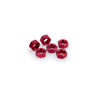 Puig Blister 6 Nuts M8 (Red)