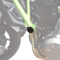 Pyramid Frame End Caps | Matte Black | Kawasaki Ninja 650 2017>Current