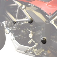 Pyramid Frame End Caps | Matte Black | Ducati Multistrada 1200/S 2010>2014