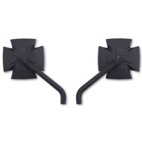 HIGHSIDER IRON CROSS MIRROR, BLK