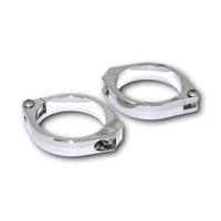 HIGHSIDER FORK PIPE CLAMPS, CHR, 47-54MM