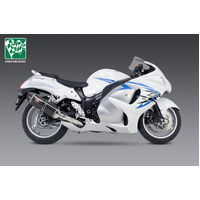 Yoshimura HAYABUSA 08-20 R-77 Stainless Slip-On Exhaust, w/ Carbon Fiber Mufflers