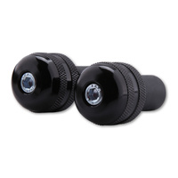 HIGHSIDER H-BAR ENDS,ALUMINIUM,KNURLED,BLK