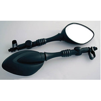 HIGHSIDER MIRROR UNI W/JOINT M10 BLK PAIR
