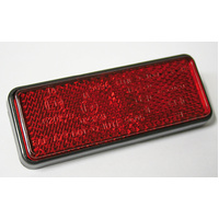 HIGHSIDER REFLECTOR RED RECT M5 BOLT 91.5X36