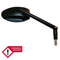 HIGHSIDER MIRROR FERRARA, ADJ.STEM, BLK