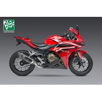 Yoshimura CBR500R 16-18/CB500F 16-18 R-77 Stainless Slip-On Exhaust, w/ Carbon Fiber Muffler