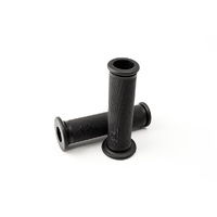LSL Rubber Handlebar Grips (125mm Long) - Hard, Black
