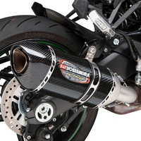 Yoshimura NINJA 1000SX 20-24 ALPHA Stainless Slip-On Exhaust, w/ Carbon Fiber Muffler