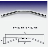 Fehling 1" Drag Handlebar, 820mm Long (Black)