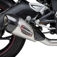 Yoshimura DAYTONA 675 13-17 ALPHA T Stainless Slip-On Exhaust, w/ Stainless Muffler