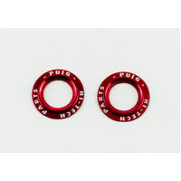 Puig Coloured Rings For Front Fork Protectors (Red)