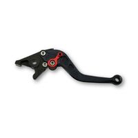 LSL Short Classic Clutch Lever To Suit Aprilia And Yamaha Models (Black Lever With Red Adjuster)