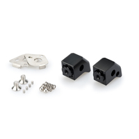 Puig Pair Footrest Fixation Passenger Honda (Black)