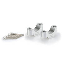 Puig 20mm High Risers To Suit BMW R1200/R1250 Models (Silver)