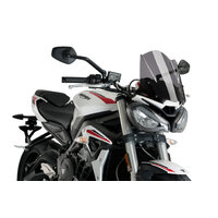 Puig New Generation Sport Screen To Suit Triumph Street Triple (2020 - 2022) - Dark Smoke