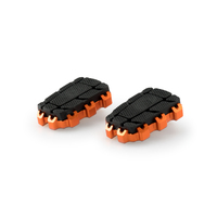 Puig Footpegs Hi-Tech Enduro 2.0. Rig/Left (Orange)
