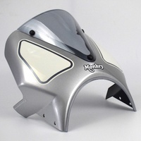 Pyramid Fly Screen | Silver/White | Honda Monkey 125 2022>Current