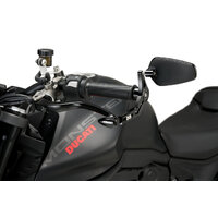 Puig Clutch Lever Protector With Rearview Mirror Pro (Black)