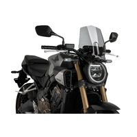 Puig New Generation Sports Screen To Suit Honda CB650R Neo Sports Cafe (2024 - Onwards) - Smoke