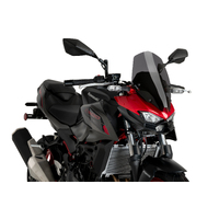 Puig New Generation Touring Screen To Suit Kawasaki Z500 (2024 - Onwards) - Dark Smoke