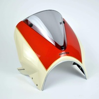 Pyramid Fly Screen | New England White & Intense Orange | Triumph Bonneville T100 2016>Current