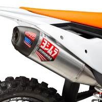 Yoshimura KTM/Husqvarna 250/350/450 23-24 RS-12 Stainless Slip-On Exhaust, w/ Aluminium Muffler