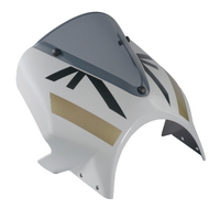 Pyramid Fly Screen | Pearl Metallic White/Phantom Black | Triumph Speed 400 2025>Current