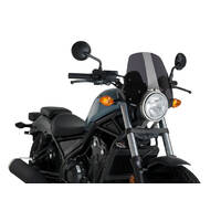 Puig New Generation Sport Screen To Suit Honda CMX 500 Rebel (2017 - Onwards) - Dark Smoke