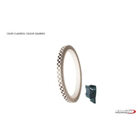 Puig Universal Wheel Rim Strips (Chequered Flag) With Applicator