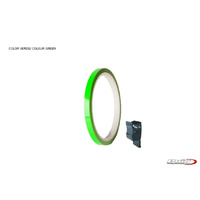 Puig Universal Wheel Rim Strips (Green) With Applicator