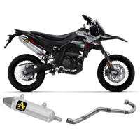 Arrow Exhaust - Aprilia Rx-sx 125 2021 > 2024 Full Exhaust Thunder Steel Endcap Aluminium