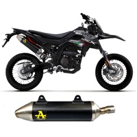 Arrow Exhaust - Aprilia Rx-sx 125 2021 > 2024 Exhaust Muffler Thunder Steel Endcap Black Aluminum