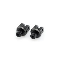Puig Racing Footpeg Adaptors To Suit Yamaha YZF-R1/YZF-R1M/YZF-R6 (Black)