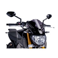 Puig Naked New Generation Sport Windshield To Suit Yamaha MT-09 2013-2016 (Dark Smoke)