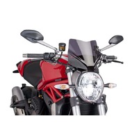 Puig New Generation Sport Screen To Suit Ducati Monster 797/821/1200/R/S (Dark Smoke)