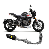 Arrow Exhaust - Triumph Trident 660 2021 > 2024 Racing Full Exhaust Veloce Black Aluminum