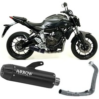 Arrow Exhaust - Yamaha Mt-07 2017 > 2020 Full Exhaust Kat Jet Race Steel Black