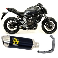 Arrow Exhaust - Yamaha Mt-07 2017 > 2020 Full Exhaust Thunder Aluminium Black